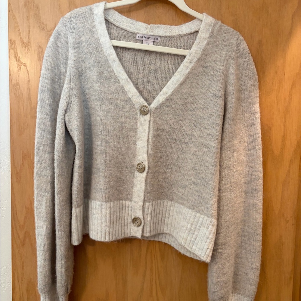 Sincerely Jules Light Gray Cardigan Sweater